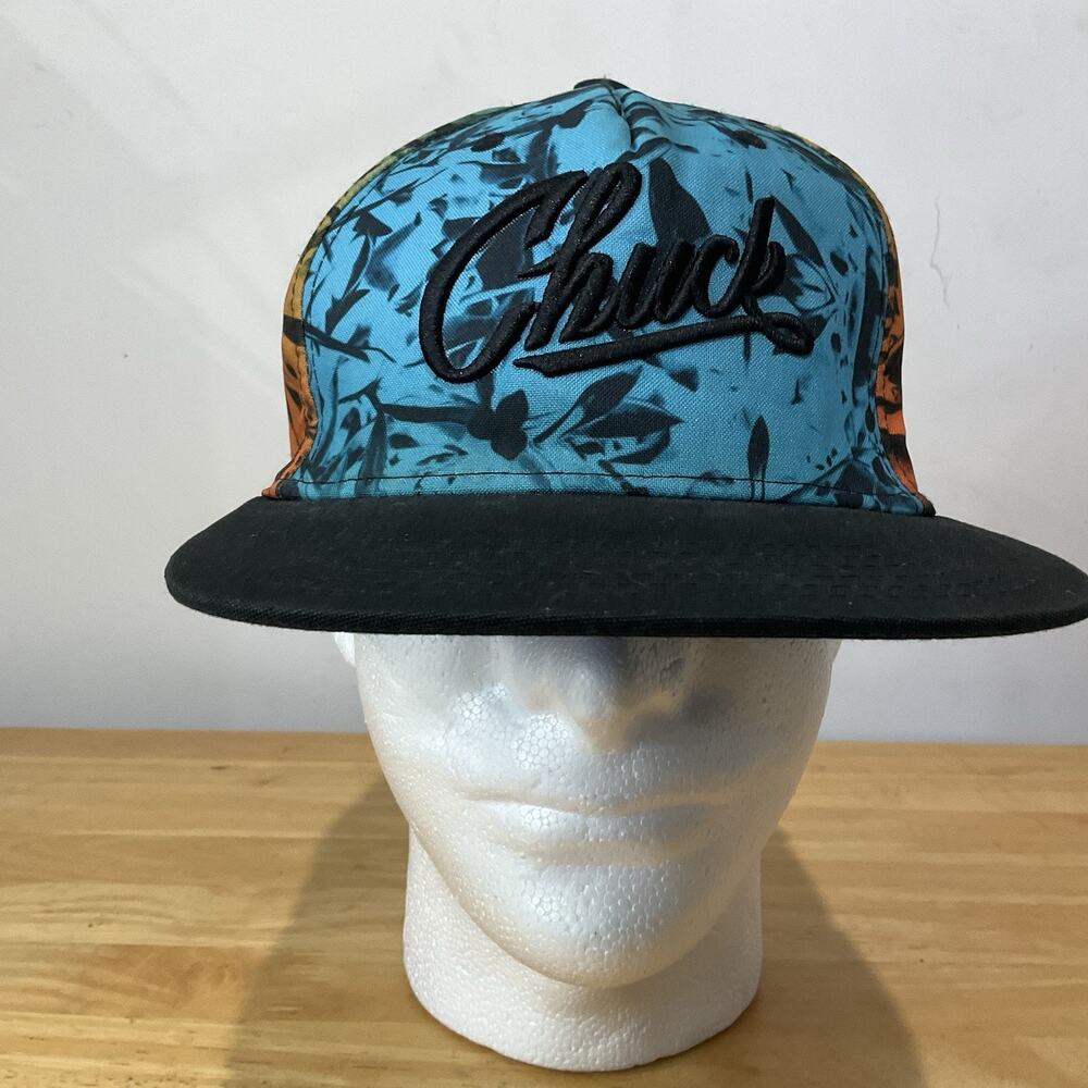 Original Chuck Floral Strap Back Blue Cap Hat Visor Logo Stitched